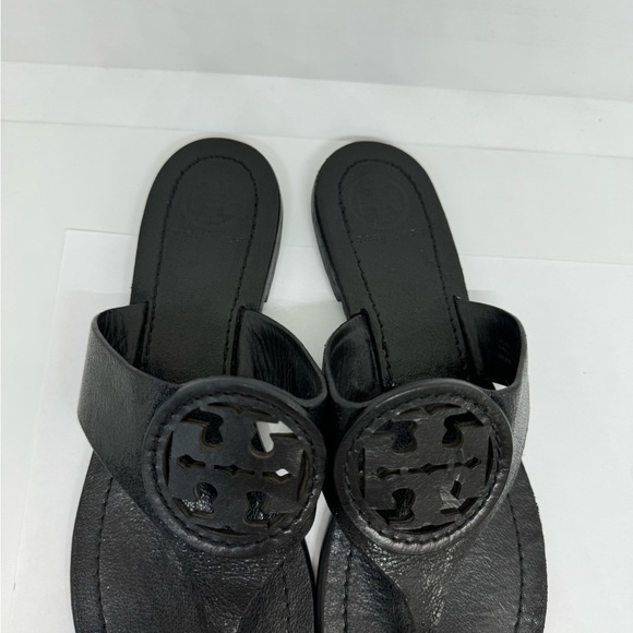 Tory Burch Black Leather Sandals - Picture 3 of 13